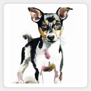 Rat Terrier Watercolor - Dog Lovers Sticker